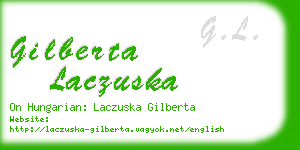 gilberta laczuska business card